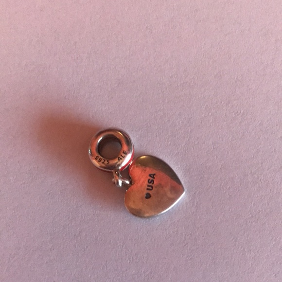 USA heart charm fits Pandora bracelets - Picture 3 of 3